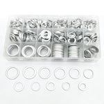 508 PCS/Box Aluminum Washer Assortment Kit Metric Sealing Flat Rings Set 6mm-24mm, Aluminum Washer