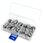 45 PCS/Box Metric Grease Nipple Assortment Kit with Straight 45-degree & 90-degree Angles