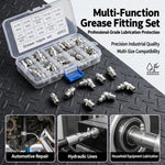 45 PCS/Box Metric Grease Nipple Assortment Kit with Straight 45-degree & 90-degree Angles
