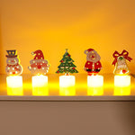 Christmas Led Electronic Candle Lights Holiday Tabletop Decorations