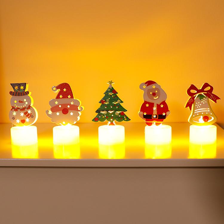 Christmas Led Electronic Candle Lights Holiday Tabletop Decorations