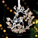 Christmas Transparent Sequin Hanging Ornaments Holiday Decorations, Sunflower Garland, Snowflakes, A Five-Petal Garland, Reindeer Wreath, Bow, Pumpkin Car, Three-Dimensional Butterfly, Reindeer Turning Its Head, Dragonfly, Alphabet Board, Ballet Dancer...
