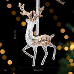 Christmas Transparent Sequin Hanging Ornaments Holiday Decorations, Sunflower Garland, Snowflakes, A Five-Petal Garland, Reindeer Wreath, Bow, Pumpkin Car, Three-Dimensional Butterfly, Reindeer Turning Its Head, Dragonfly, Alphabet Board, Ballet Dancer...