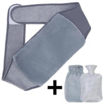 3pcs /Set Water-Fillable Hot Water Bag Waist Warmer, Gray Leather Patch, Grey Shiba Inu, Grey Husky, Yellow Husky, Grey Rabbit Fur, Red Leather Patch