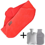 3pcs /Set Water-Fillable Hot Water Bag Waist Warmer, Gray Leather Patch, Grey Shiba Inu, Grey Husky, Yellow Husky, Grey Rabbit Fur, Red Leather Patch