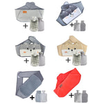 3pcs /Set Water-Fillable Hot Water Bag Waist Warmer, Gray Leather Patch, Grey Shiba Inu, Grey Husky, Yellow Husky, Grey Rabbit Fur, Red Leather Patch
