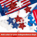 For US Independence Day Five-Pointed Star Decorations Five-Pointed Star Hanging Ornaments, 24 in 1, 36 in 1