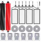 Replacement For Roborock Qrevo Slim & Qrevo Master Robot Vacuum, 24 In 1 Kit, Main Brush, Side Brush, Filter, Dust Bag, Mop Pad