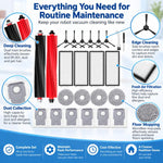 Replacement For Roborock Qrevo Slim & Qrevo Master Robot Vacuum, 24 In 1 Kit, Main Brush, Side Brush, Filter, Dust Bag, Mop Pad