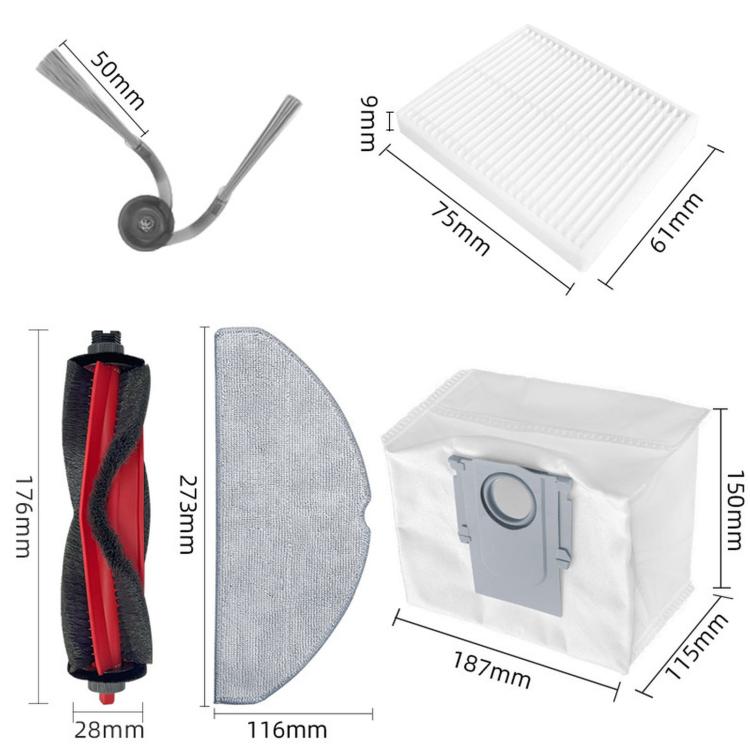 18 In 1 Replacement Parts Kit For Roborock Q7 M5 / Q7 L5+ / Q7 L5 Vacuum, 18 In 1