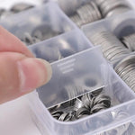 304 Stainless Steel Flat Washers Set M2-M12 Metric Sealing Gaskets Assortment Kit, 580 PCS/Box
