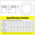 304 Stainless Steel Flat Washers Set M2-M12 Metric Sealing Gaskets Assortment Kit, 580 PCS/Box
