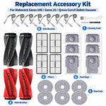 Replacement For Roborock Saros 10R / Saros 20 / Qrevo CurvX Robot Vacuum, 28 In 1 Kit, 1 Pair Roller Brush, Filter, Side Brush, Dust Bag, Mop Pad