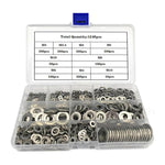 304 Stainless Steel Flat Washers Set M2-M12 Metric Sealing Gaskets Assortment Kit, 1240 PCS/Box