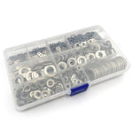 304 Stainless Steel Flat Washers Set M2-M12 Metric Sealing Gaskets Assortment Kit, 1240 PCS/Box