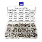 304 Stainless Steel Button Head Socket Cap Screws Nuts Assortment Kit, 500 PCS/Box