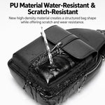 WEIXIER X493 Men PU Leather Sling Bag Waterproof Casual Crossbody Chest Daypack