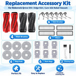 Replacement For Roborock Qrevo S5V / Edge S5A / Curv S5X Robot Vacuum, 26 In 1 Kit, 1 Pair Roller Brush, Filter, Side Brush, Dust Bag, Mop Pad