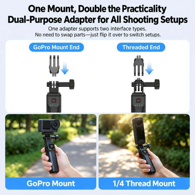 LKTOP 5000mAh Battery Handle For DJI Osmo Action 6 / Osmo 360 / Action 5 Pro Power Hand Grip, Osmo Battery Handle