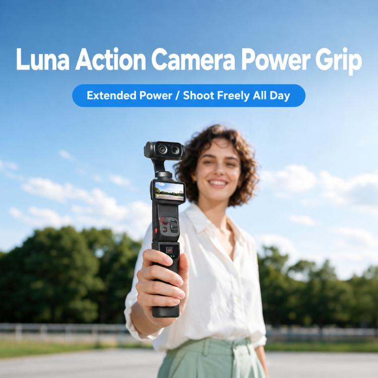 For Insta360 Luna Ultra / Pro LKTOP 5000mAh Battery Handle Power Hand Grip, Luna Battery Handle Black, Luna Battery Handle White