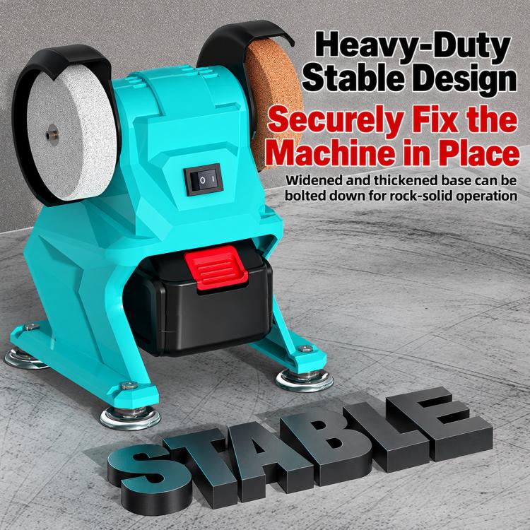 Small Electric Bench Grinder Dual Grinding Wheel Home Sharpening Machine No Battery