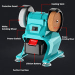 Small Electric Bench Grinder Dual Grinding Wheel Home Sharpening Machine No Battery