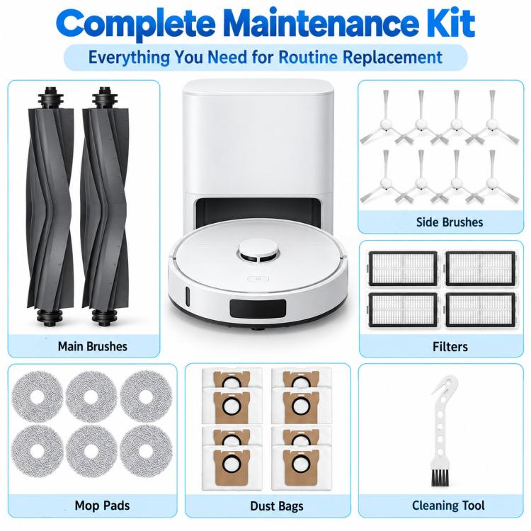 Replacement For Dreame L10s Ultra / L10 Ultra Vacuum Cleaner, 28 In 1 Kit, Roller Brush, Filter, Side Brush, Dust Bag, Mop Pad