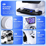 BM070 LCD Digital Biological Microscope 3 Objective Lenses HDMI USB 7 Inch Screen