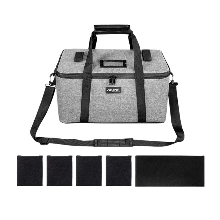 FOMITO AB-27 Handheld Portable Large Capacity Camera Bag Outdoor DSLR Digital Camera Lens Case, AB-27 Grey, AB-27 Black