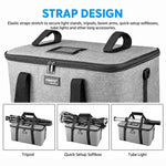 FOMITO AB-27 Handheld Portable Large Capacity Camera Bag Outdoor DSLR Digital Camera Lens Case, AB-27 Grey, AB-27 Black