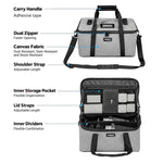FOMITO AB-27 Handheld Portable Large Capacity Camera Bag Outdoor DSLR Digital Camera Lens Case, AB-27 Grey, AB-27 Black