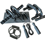 Abdominal Wheel and Push-up Stand Combo Training Equipment