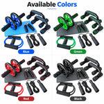 Abdominal Wheel and Push-up Stand Combo Training Equipment