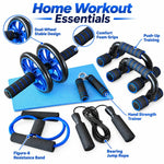 Abdominal Wheel and Push-up Stand Combo Training Equipment