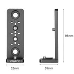 FOMITO For Z CAM Camera Cage Wireless Video Transmitter L-Shaped Bracket Expansion Mount, Stand, Stand + V-shaped Triangular Clamping Plate