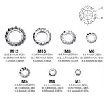 304 Stainless Steel External Tooth Lock Washers Assortment Kit, 160 PCS/Box