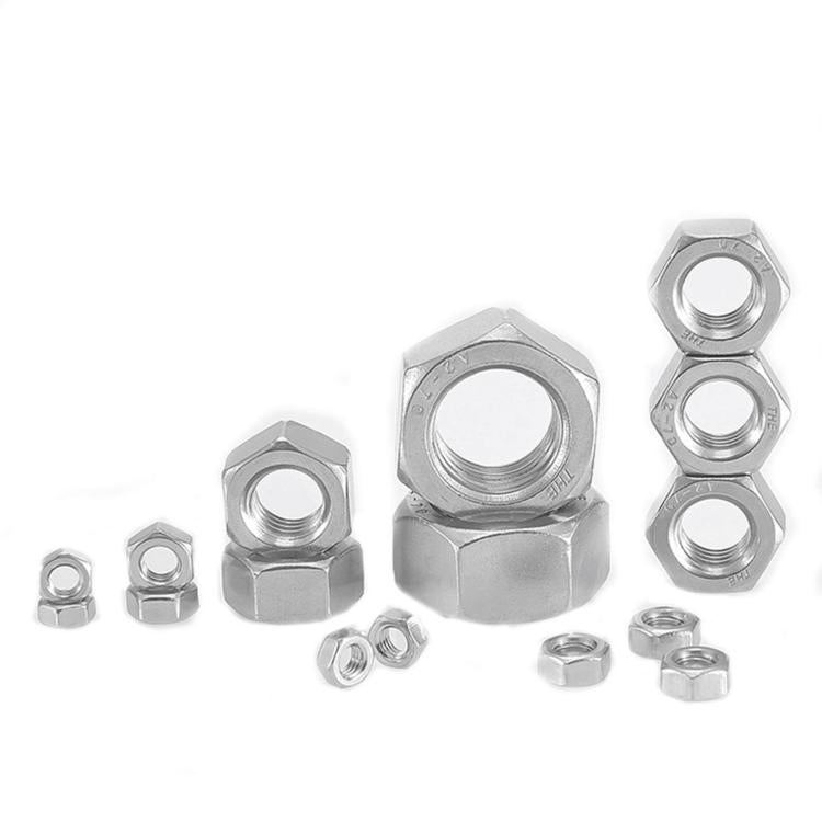 304 Stainless Steel Hex Nuts Assortment Kit M2-M10 Metric Hexagon Threaded Nut Set, 220 PCS/Box, 315 PCS/Box