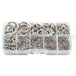 304 Stainless Steel Spring Lock Washer Assortment Kit Metric M2-M12 Split Lock Washers, 480 PCS/Box