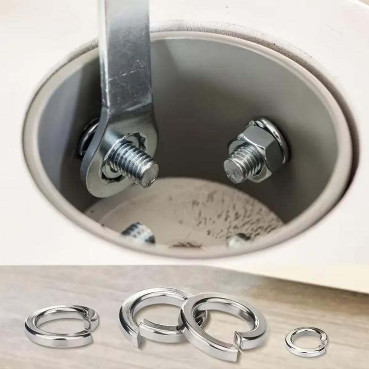 304 Stainless Steel Spring Lock Washer Assortment Kit Metric M2-M12 Split Lock Washers, 480 PCS/Box