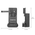 FOMITO NP-F Battery Plate To V-Mount Power Adapter For Monitor & Wireless Video Transmitter, NP-F Battery Plate To V-Mount Power Adapter