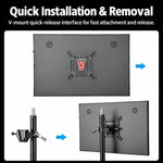 FOMITO Adjustable V-Mount Quick Release Monitor Bracket, V-Mount Monitor Bracket