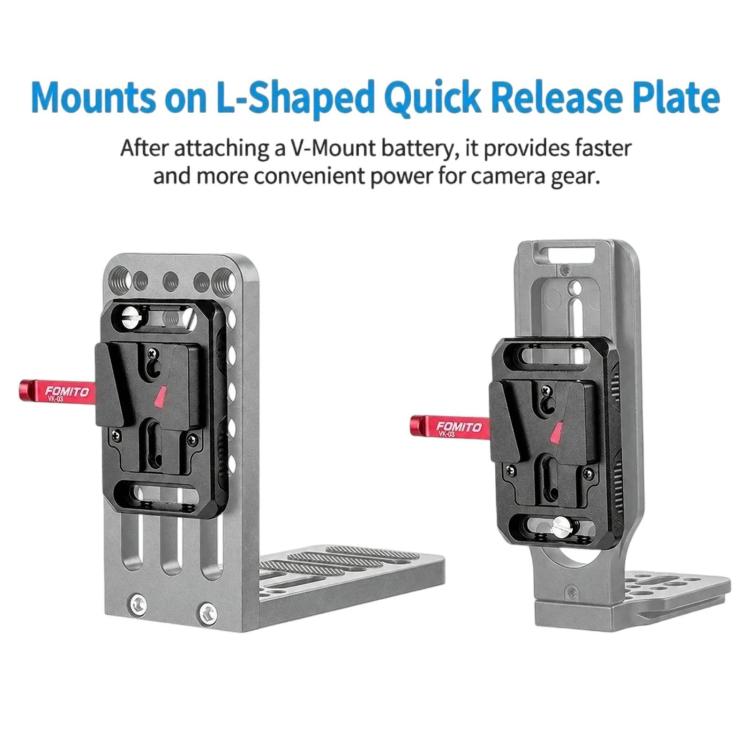 FOMITO VK-03R V-Mount Battery Hanging Plate Photography Expansion Accessory