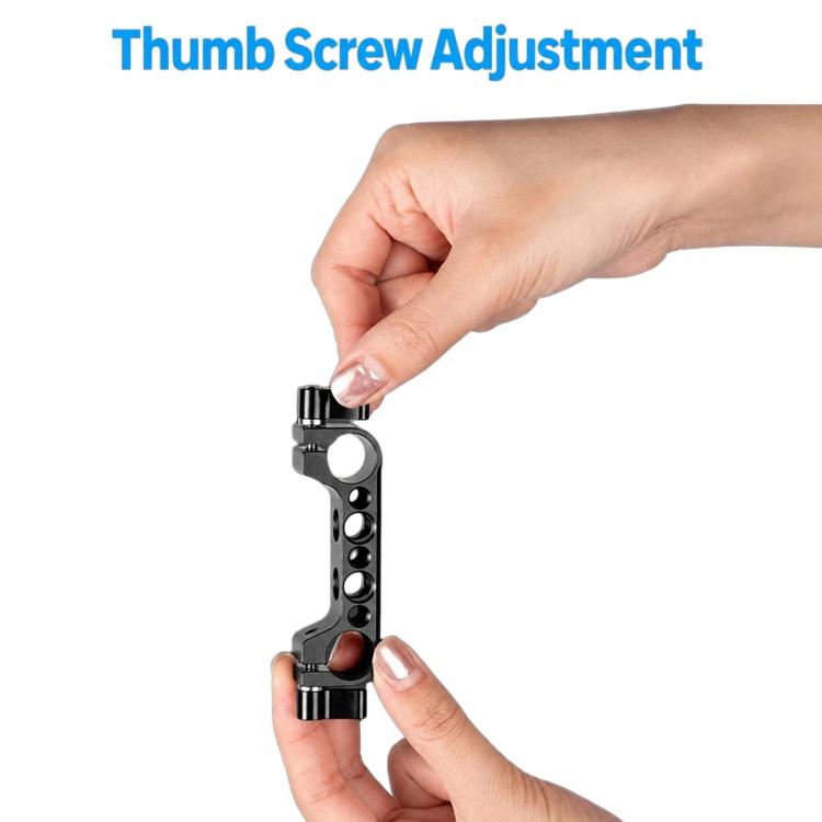 FOMITO 15mm Dual Hole Pipe Clamp 1/4 Screw Camera Cage V-Mount Battery Mount Accessory