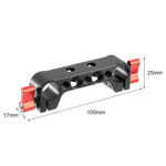 FOMITO 15mm Dual Hole Pipe Clamp 1/4 Screw Camera Cage V-Mount Battery Mount Accessory