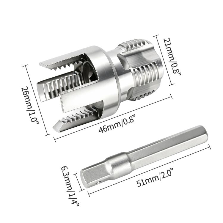 Pipe Threader Tool Set with 1/4 Hex Shank Internal and External Thread Maker Bit for PPR PVC Water Pipe Repair, 1/2 Inch, 3/4 Inch, 1 Inch