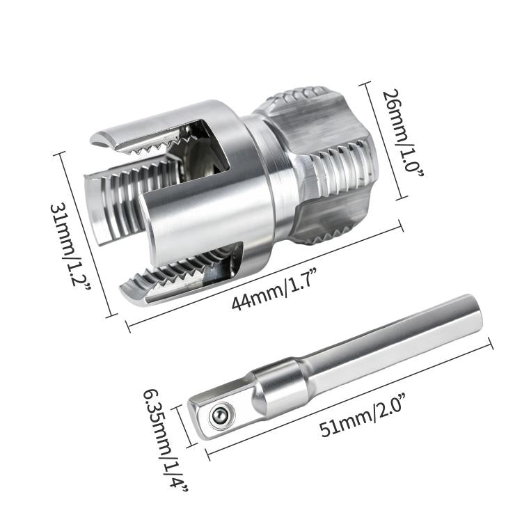 Pipe Threader Tool Set with 1/4 Hex Shank Internal and External Thread Maker Bit for PPR PVC Water Pipe Repair, 1/2 Inch, 3/4 Inch, 1 Inch