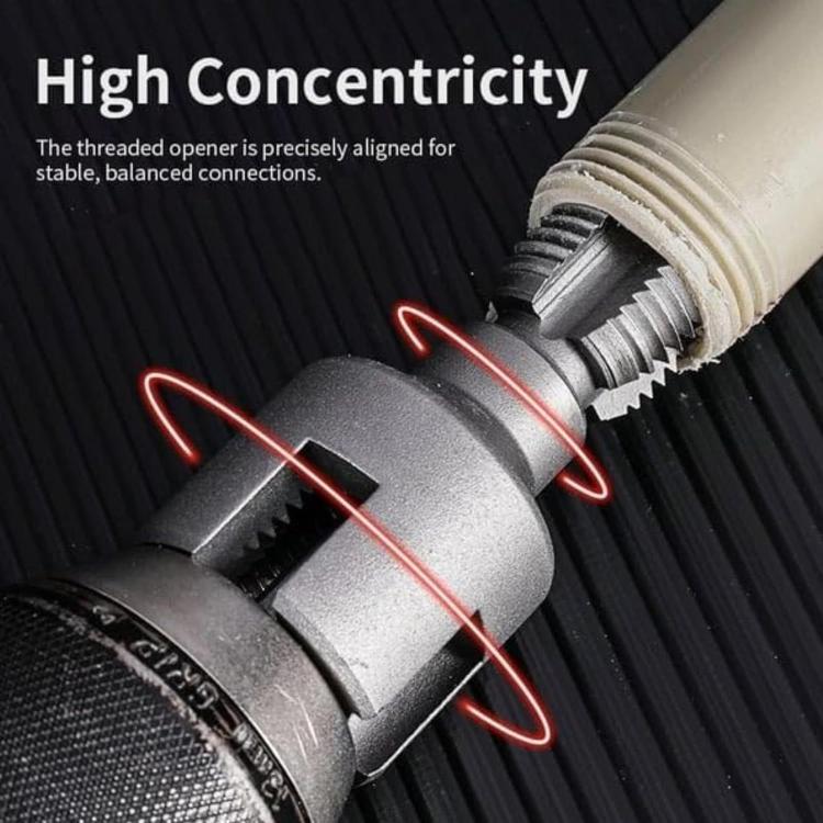 Pipe Threader Tool Set with 1/4 Hex Shank Internal and External Thread Maker Bit for PPR PVC Water Pipe Repair, 1/2 Inch, 3/4 Inch, 1 Inch