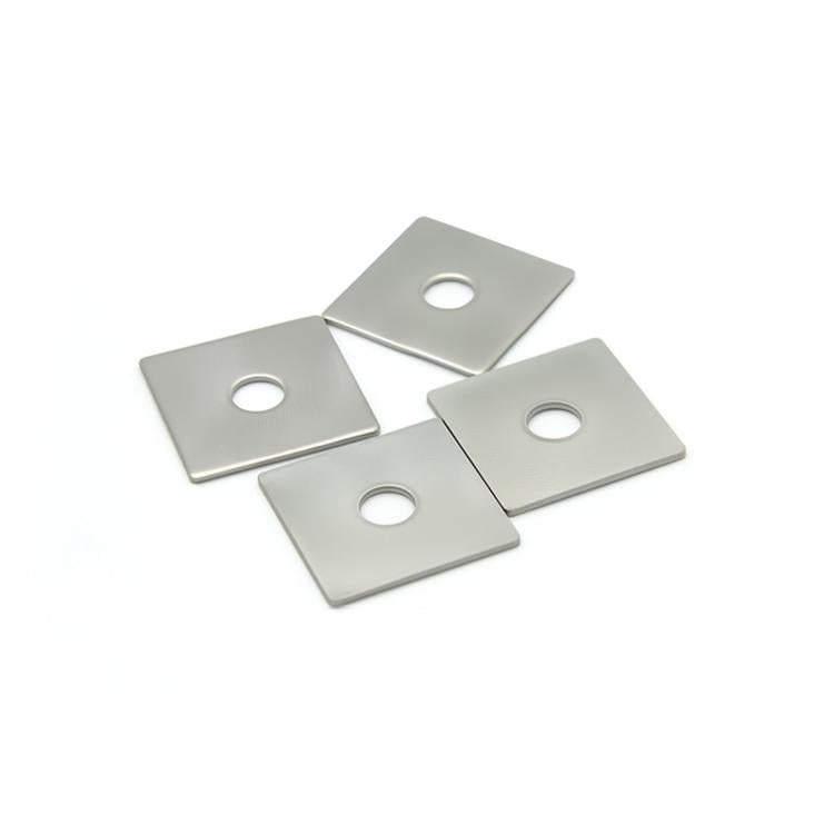 304 Stainless Steel Square Flat Washer Kit M3 M4 M5 M6 M8 M10 M14 Thick Square Plate Washers, 107 PCS/Box