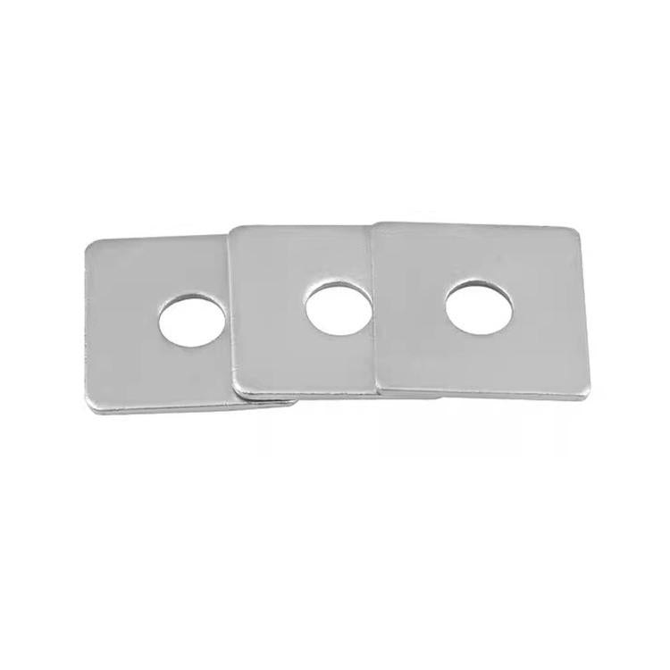 304 Stainless Steel Square Flat Washer Kit M3 M4 M5 M6 M8 M10 M14 Thick Square Plate Washers, 107 PCS/Box