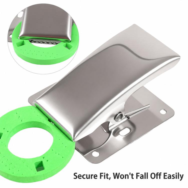 Stainless Steel Fish Fillet Clamp for Cutting Board Fish Tail Cleaning Gripper, Without Protective Sleeve, With Black Sleeve, With Red Sleeve, With Green Sleeve